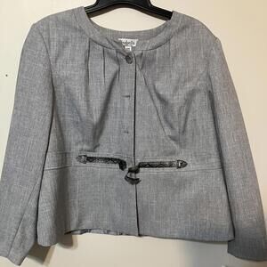 Isabella Women's Grey Jacket Blazer Career Business Office Wear Size 22W-New